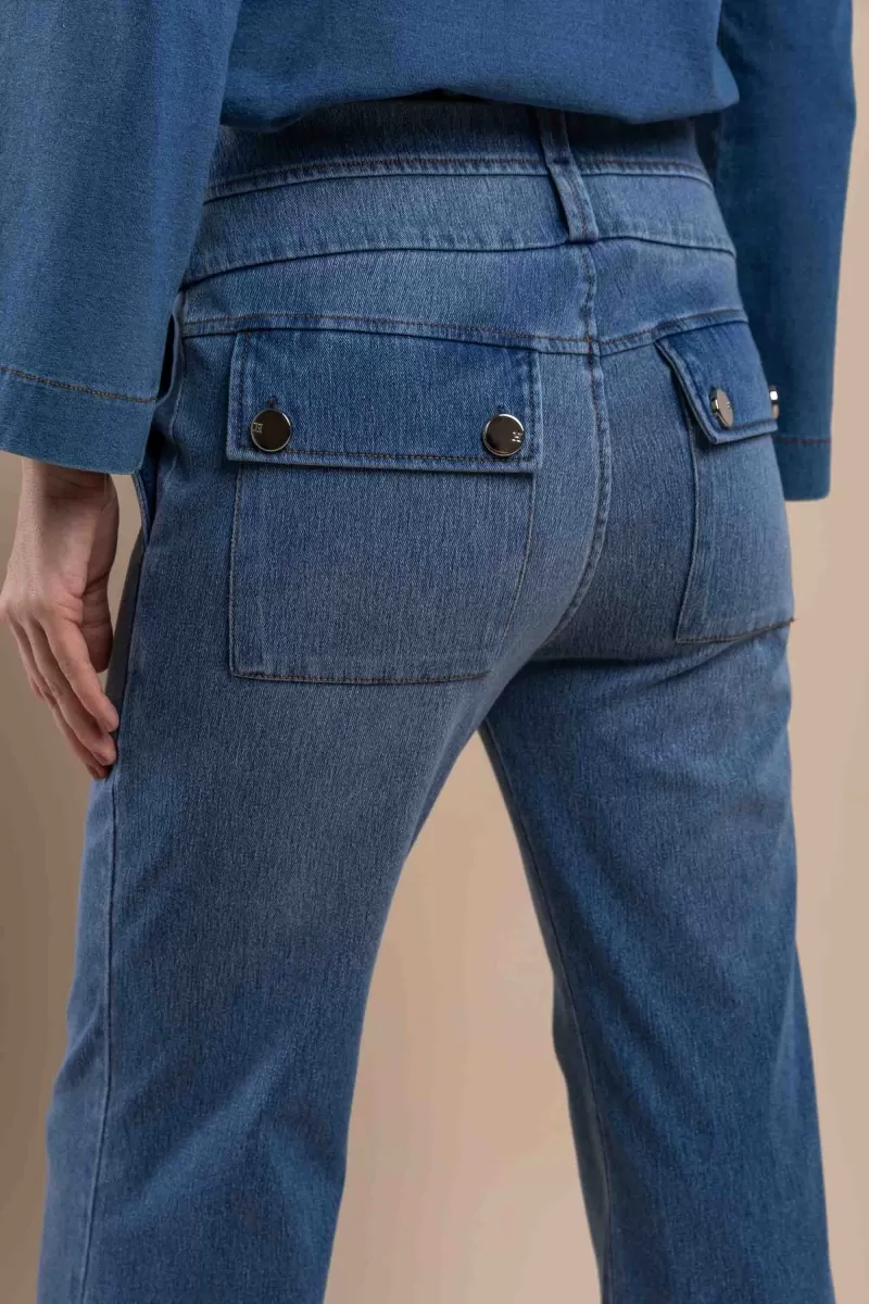 Hidrogênio - STRAIGHT PANTS WITH LAPEL IVETE JEANS - 20418042 Hidrogênio - STRAIGHT PANTS WITH LAPEL IVETE JEANS - 20418042