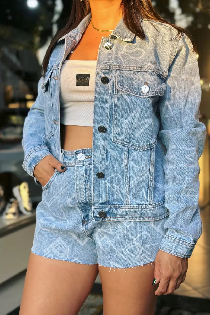 LANÇA PERFUME - Short Jeans Comfort High Waist Name Launches Perfume - 2891 LANÇA PERFUME - Short Jeans Comfort High Waist Name Launches Perfume - 2891