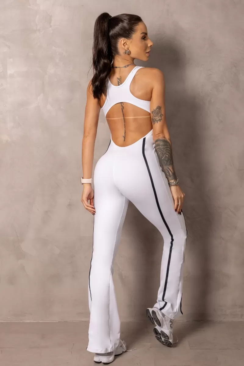 Hipkini - White Flaire Runner Jumpsuit - 33331100