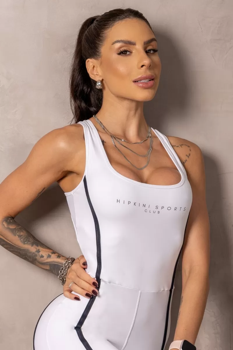 Hipkini - White Flaire Runner Jumpsuit - 33331100