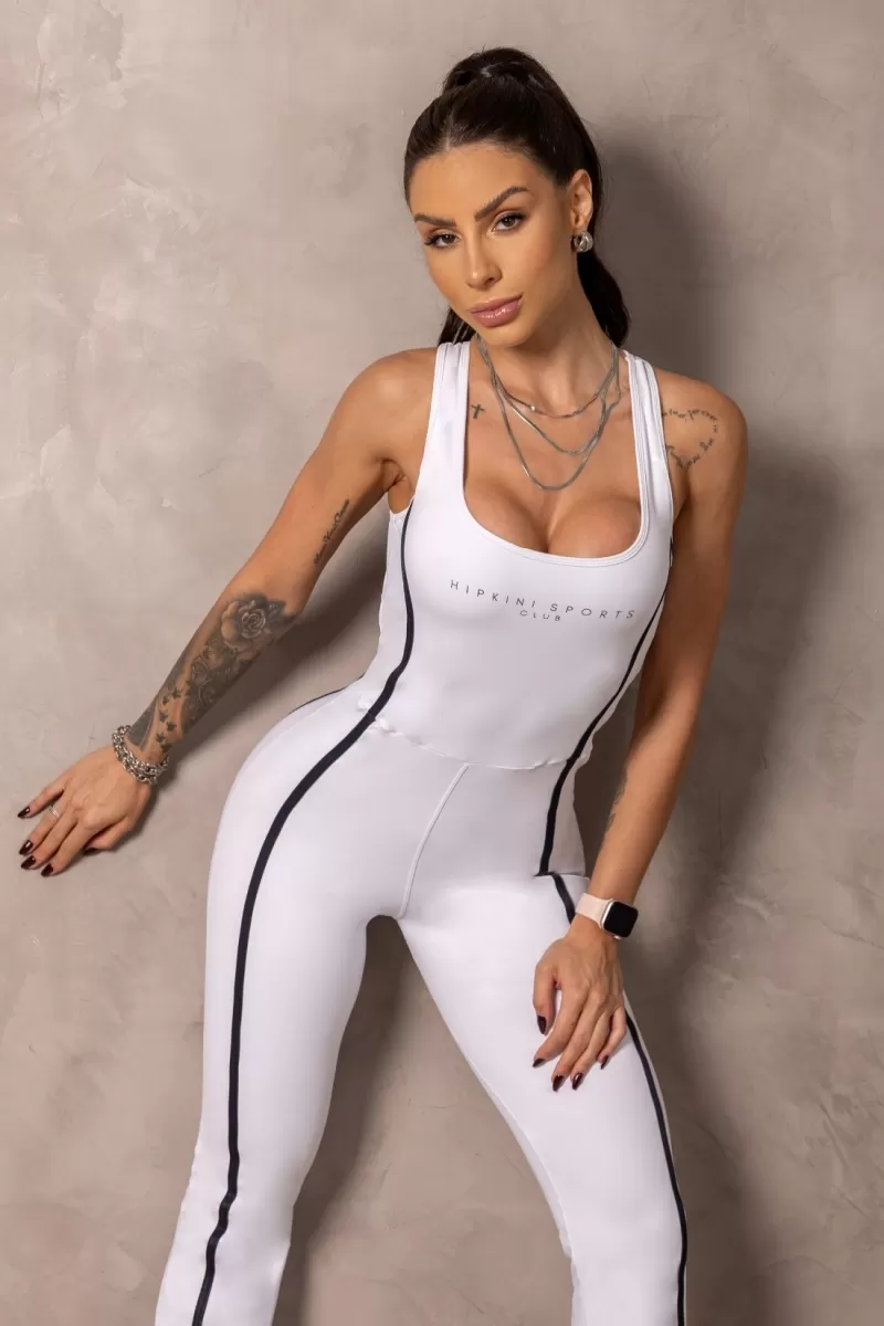 Hipkini - White Flaire Runner Jumpsuit - 33331100