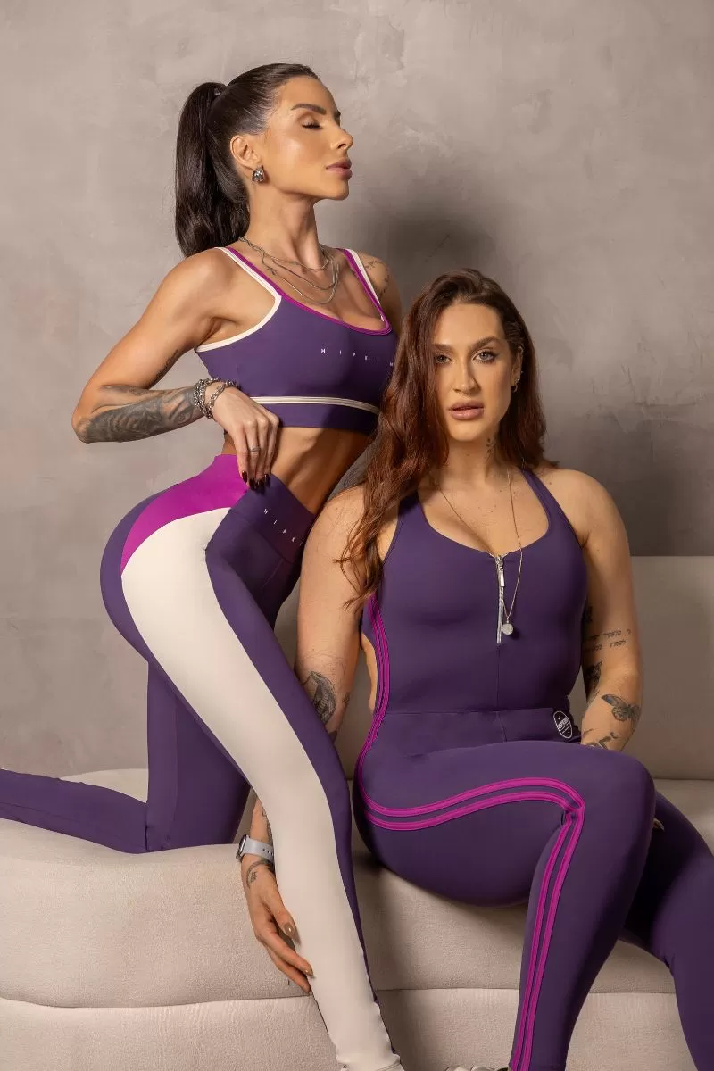 Hipkini - Violet Runner Jumpsuit with Front Zipper - 33331122