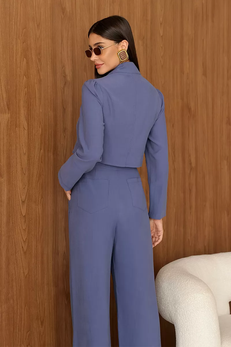 Dot Clothing - Dot Clothing Pants and Blue Jacket Set - 2697AZUL Dot Clothing - Dot Clothing Pants and Blue Jacket Set - 2697AZUL