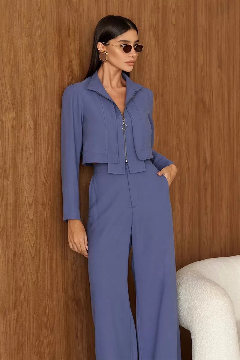 Dot Clothing - Dot Clothing Pants and Blue Jacket Set - 2697AZUL Dot Clothing - Dot Clothing Pants and Blue Jacket Set - 2697AZUL