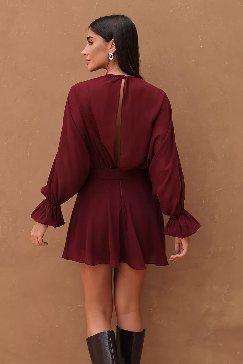 Dot Clothing - Dress Romper Dot Clothing Maple - 2692BORDO Dot Clothing - Dress Romper Dot Clothing Maple - 2692BORDO