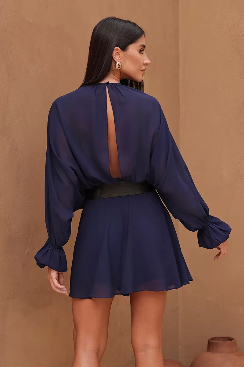 Dot Clothing - Dress Romper Dot Clothing Blue - 2692AZUL Dot Clothing - Dress Romper Dot Clothing Blue - 2692AZUL