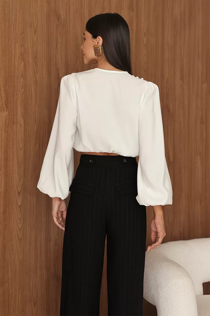 Dot Clothing - Pants Pantalona Dot Clothing Pinstripe Black - 2690PRETO Dot Clothing - Pants Pantalona Dot Clothing Pinstripe Black - 2690PRETO