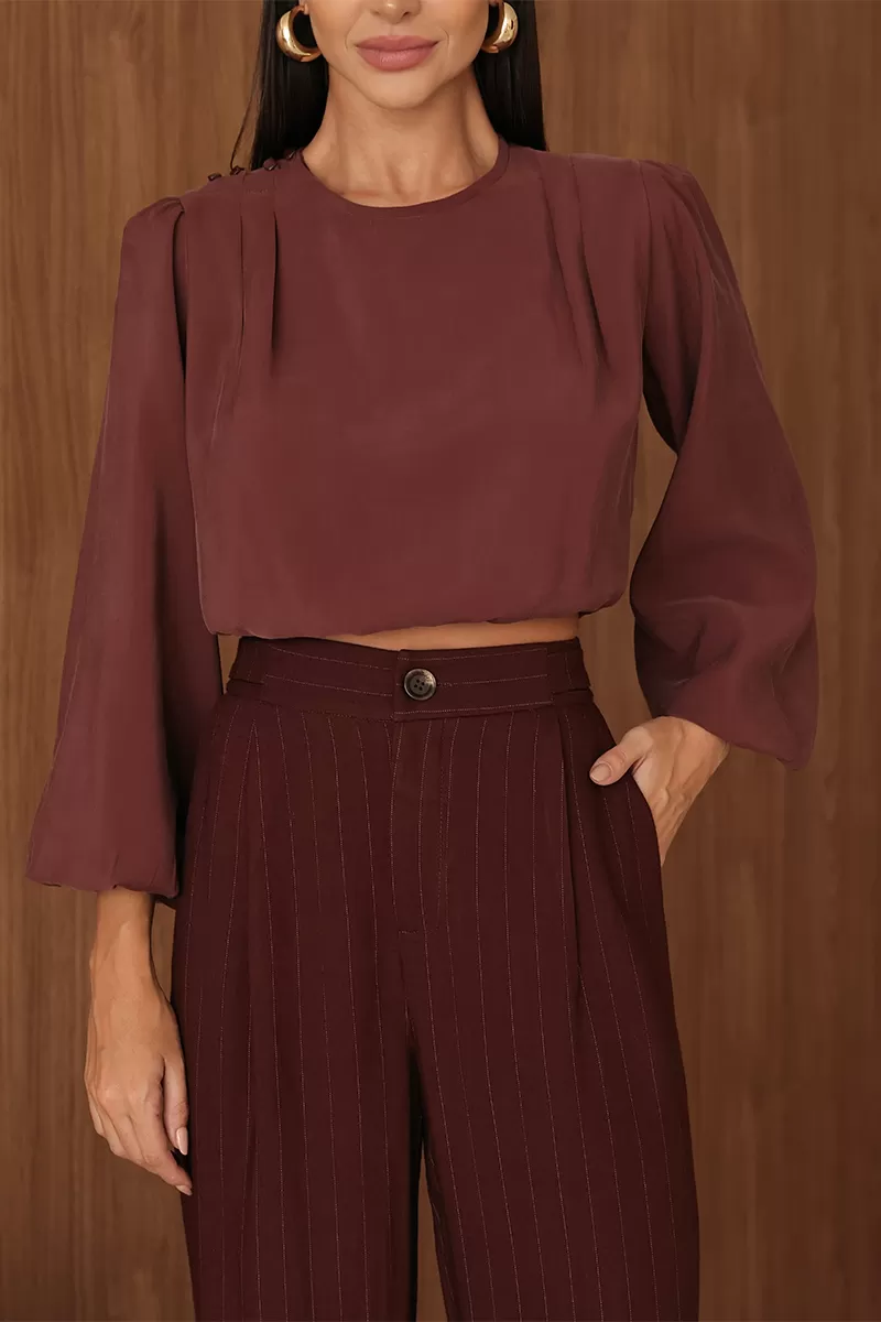 Dot Clothing - Pants Pantalona Dot Clothing Pinstripe Brown - 2690MARROM Dot Clothing - Pants Pantalona Dot Clothing Pinstripe Brown - 2690MARROM
