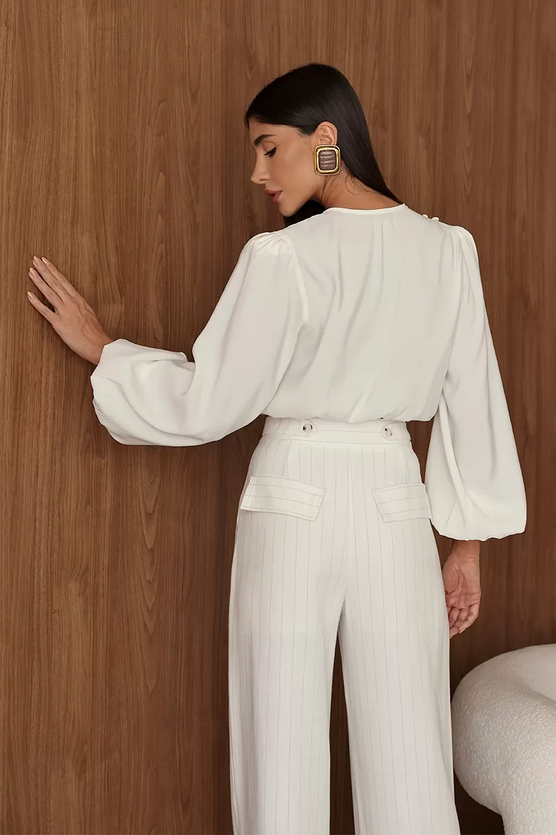 Dot Clothing - Pants Pantalona Dot Clothing Pinstripe Off White - 2690OFF Dot Clothing - Pants Pantalona Dot Clothing Pinstripe Off White - 2690OFF
