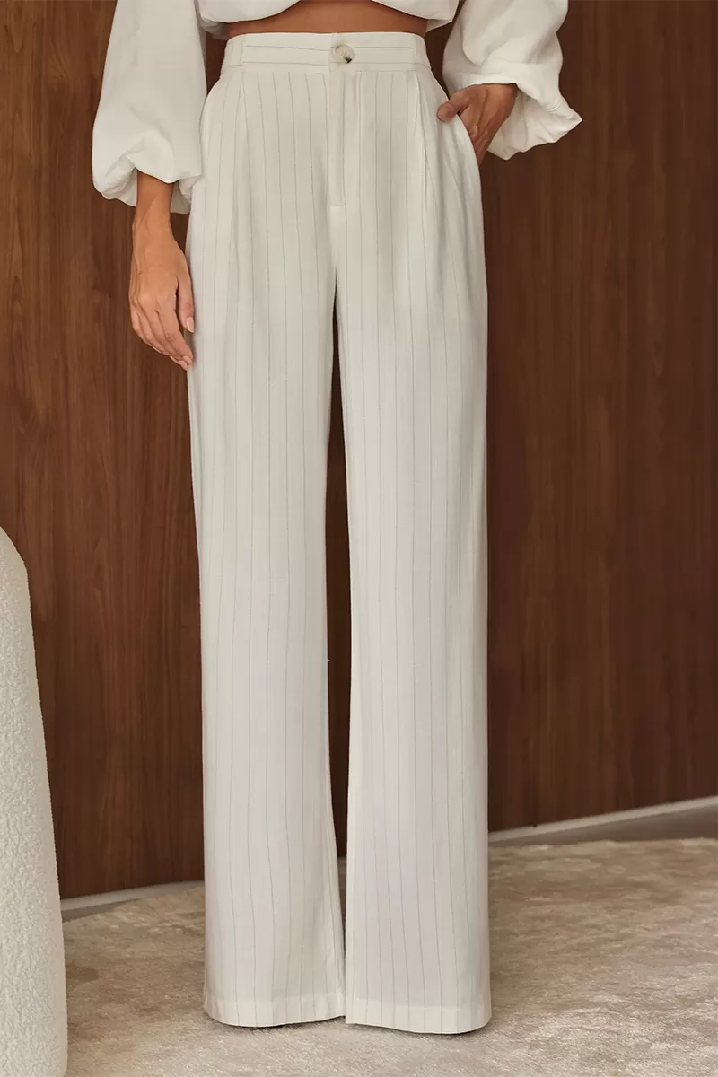 Dot Clothing - Pants Pantalona Dot Clothing Pinstripe Off White - 2690OFF Dot Clothing - Pants Pantalona Dot Clothing Pinstripe Off White - 2690OFF