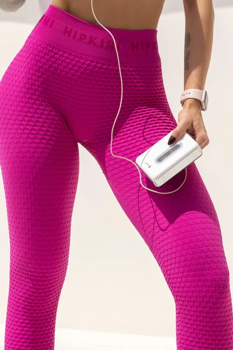 Hipkini - Purple Brocade Seamless Runner Legging - 33331330