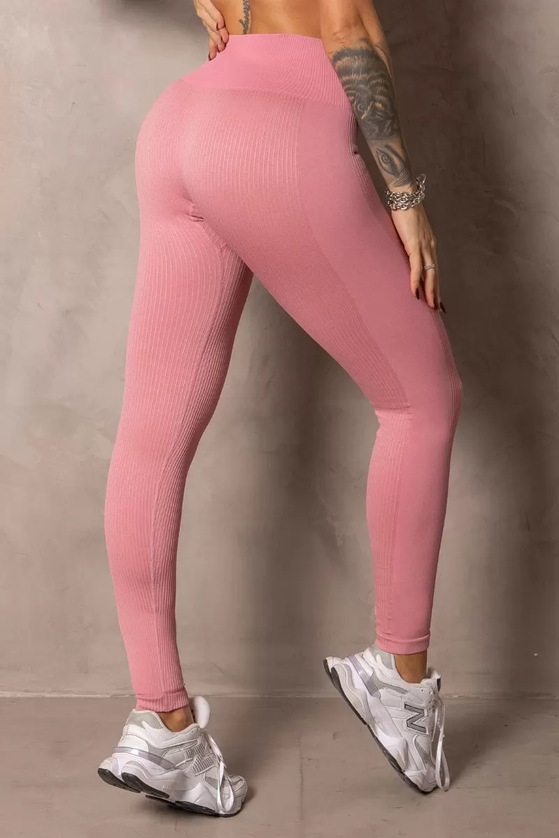 - Seamless Runner Ribbed Old Rosé Legging - 33331333 - Seamless Runner Ribbed Old Rosé Legging - 33331333