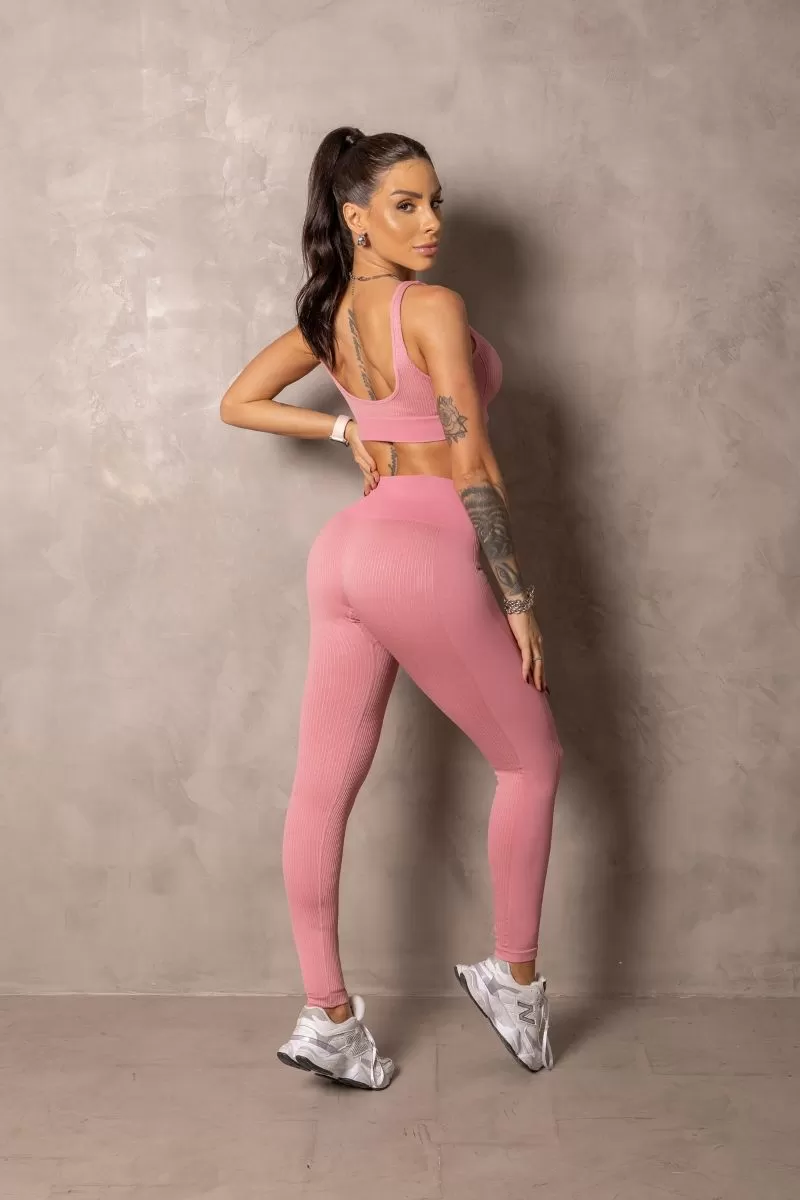 - Seamless Runner Ribbed Old Rosé Legging - 33331333 - Seamless Runner Ribbed Old Rosé Legging - 33331333