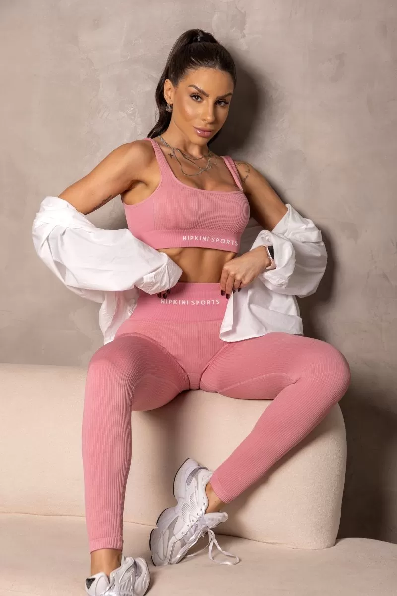 - Seamless Runner Ribbed Old Rosé Legging - 33331333 - Seamless Runner Ribbed Old Rosé Legging - 33331333