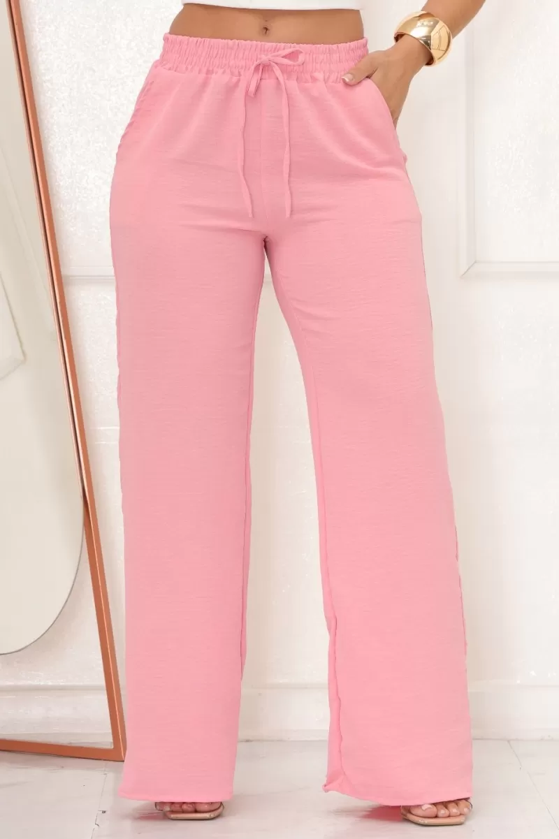 AS8 - Pink Wide Leg Pants - AYB1005 AS8 - Pink Wide Leg Pants - AYB1005