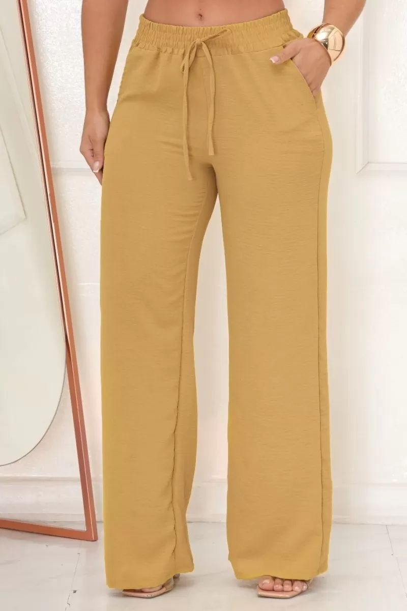 AS8 - Caramel Wide Leg Pants - AYB1007 AS8 - Caramel Wide Leg Pants - AYB1007