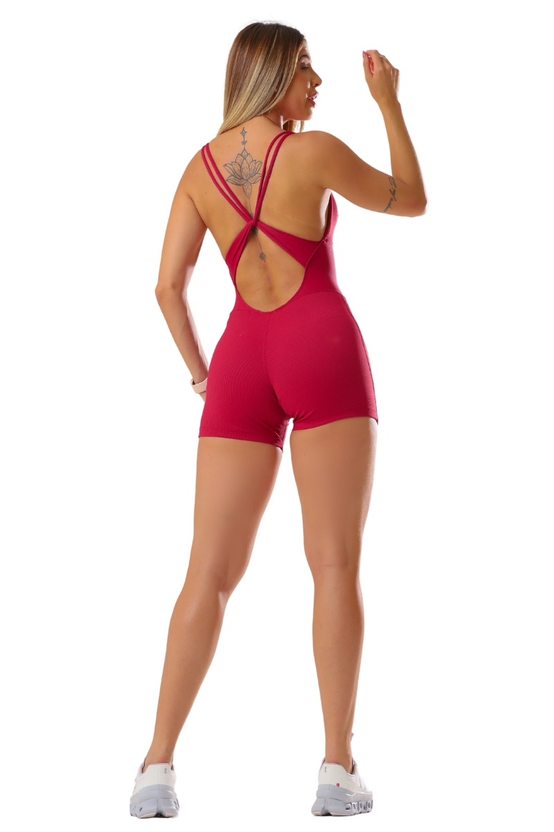 Garotafit - Drippy Cherry Romper - MAC231FC