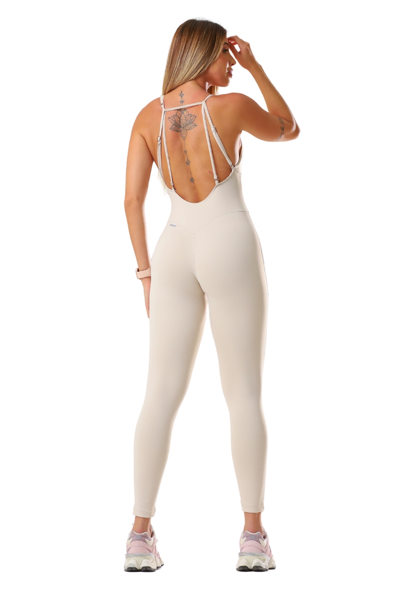 Garotafit - Moony Oatmeal Jumpsuit - MAC217IA Garotafit - Moony Oatmeal Jumpsuit - MAC217IA