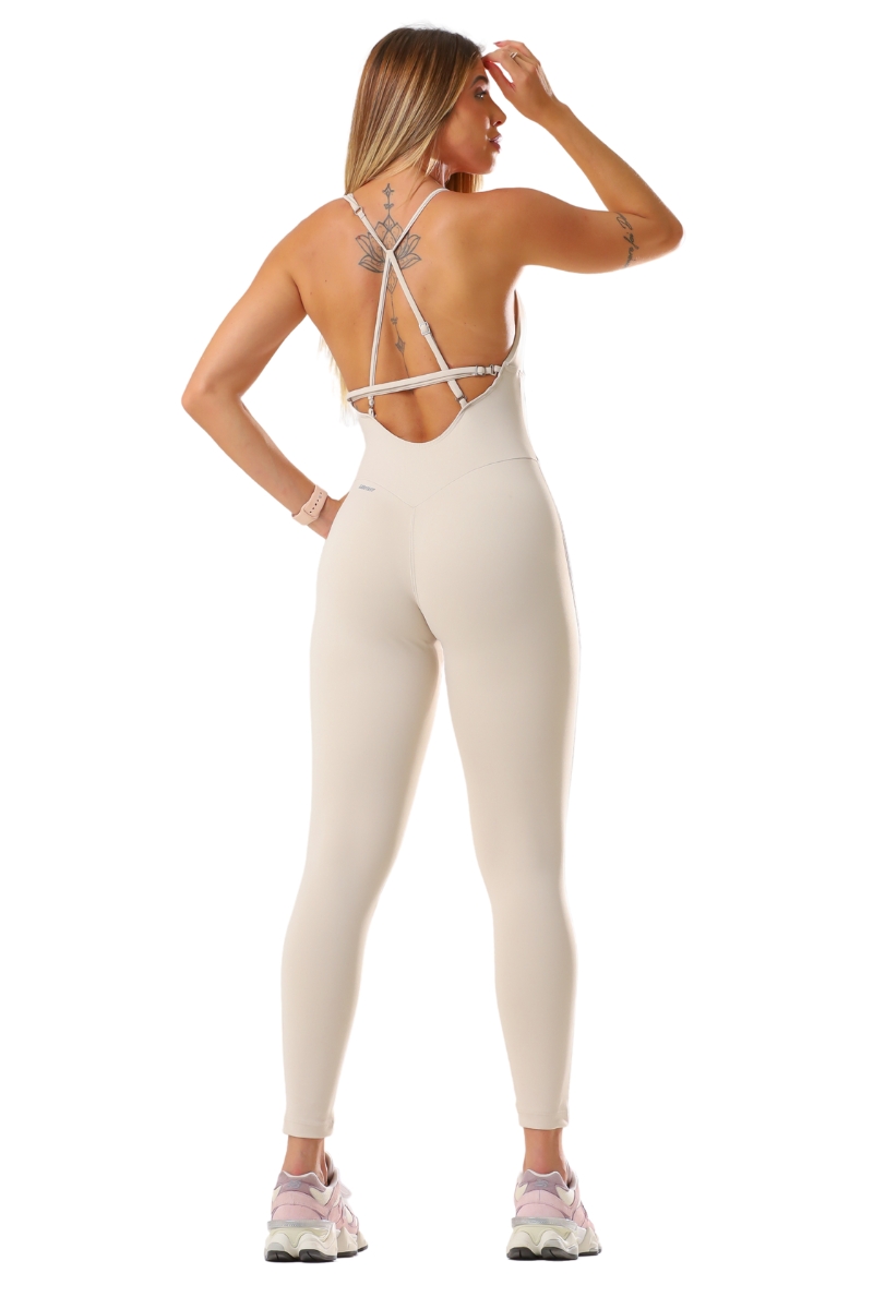 Garotafit - Moony Oatmeal Jumpsuit - MAC217IA Garotafit - Moony Oatmeal Jumpsuit - MAC217IA
