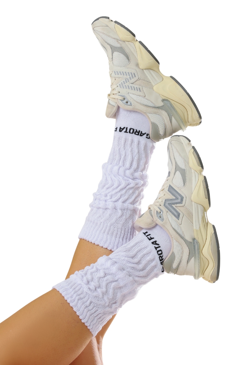 Garotafit - White Aerobic High Top Socks - MEIA02BU