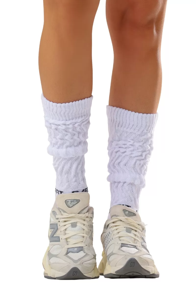 Garotafit - White Aerobic High Top Socks - MEIA02BU