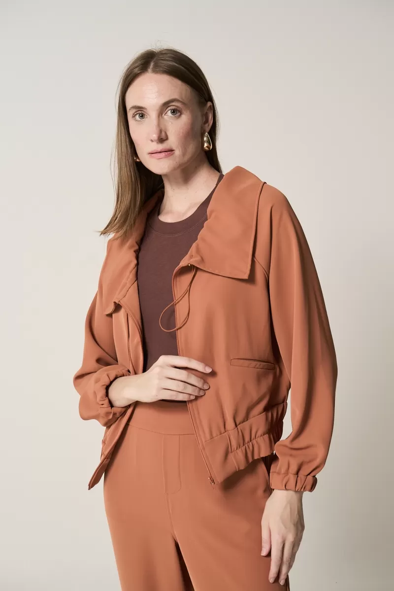 Hidrogênio - PARKA WITH RUFFLED COLLAR TERRA - 20369332 Hidrogênio - PARKA WITH RUFFLED COLLAR TERRA - 20369332