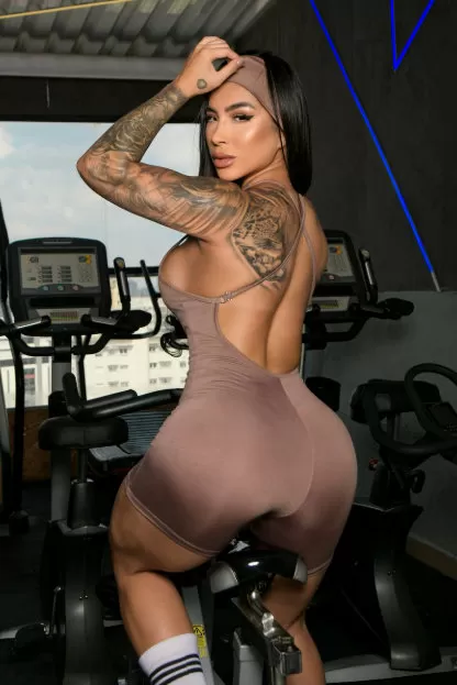 AS8 - Chocolate Fitness Romper - LDF2552
