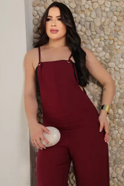 AS8 - Luciana Wine Jumpsuit - TM2001