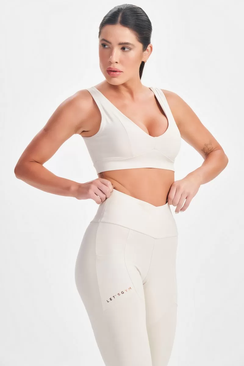 Lets Gym - Mellow Off White Top - 2613OF Lets Gym - Mellow Off White Top - 2613OF
