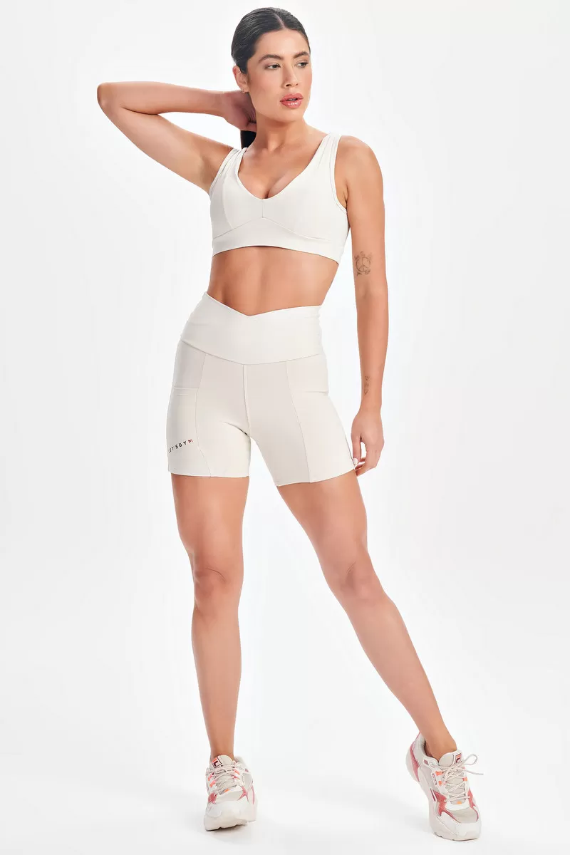 Lets Gym - Short Mellow Off White - 2615OFW