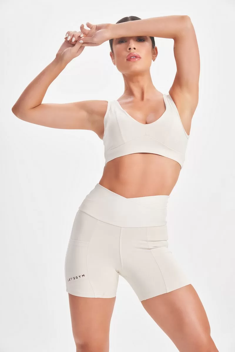 Lets Gym - Short Mellow Off White - 2615OFW