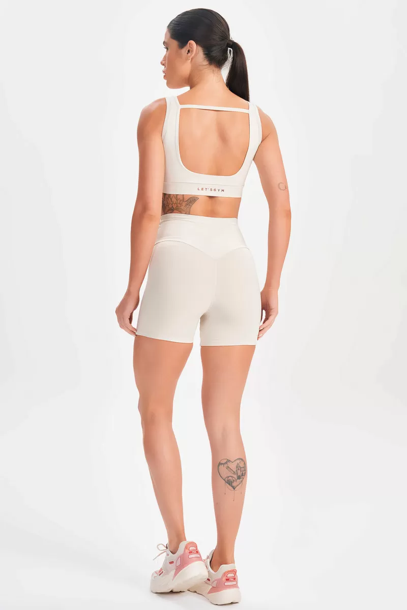 Lets Gym - Short Mellow Off White - 2615OFW