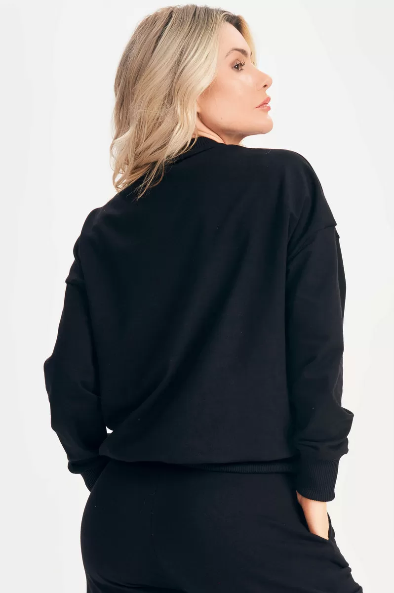 Lets Gym - Black Relax Blouse - 2632PT Lets Gym - Black Relax Blouse - 2632PT
