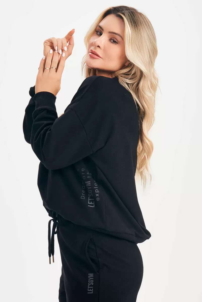 Lets Gym - Black Relax Blouse - 2632PT Lets Gym - Black Relax Blouse - 2632PT