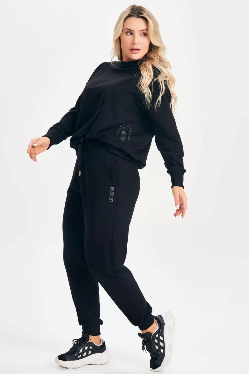 Lets Gym - Black Relax Blouse - 2632PT Lets Gym - Black Relax Blouse - 2632PT