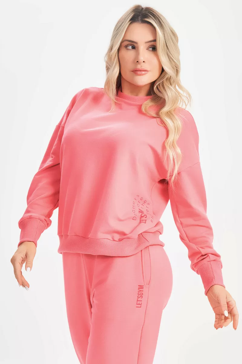 Lets Gym - Pink Relax Blouse - 2632RO Lets Gym - Pink Relax Blouse - 2632RO