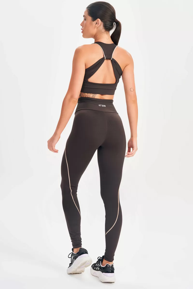 Lets Gym - Top Elastic Coffee - 2587CF Lets Gym - Top Elastic Coffee - 2587CF