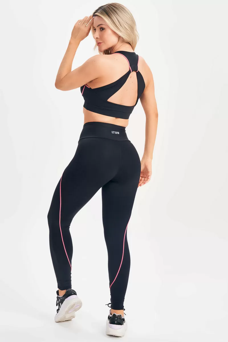 Lets Gym - Black Elastic Top - 2587PT Lets Gym - Black Elastic Top - 2587PT