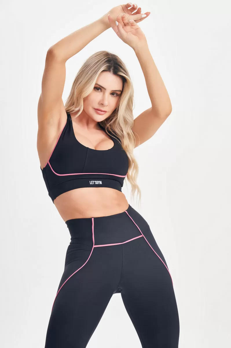 Lets Gym - Black Elastic Top - 2587PT Lets Gym - Black Elastic Top - 2587PT