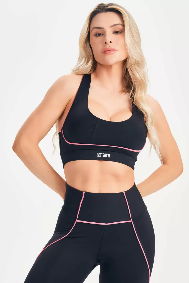 Lets Gym - Black Elastic Top - 2587PT Lets Gym - Black Elastic Top - 2587PT