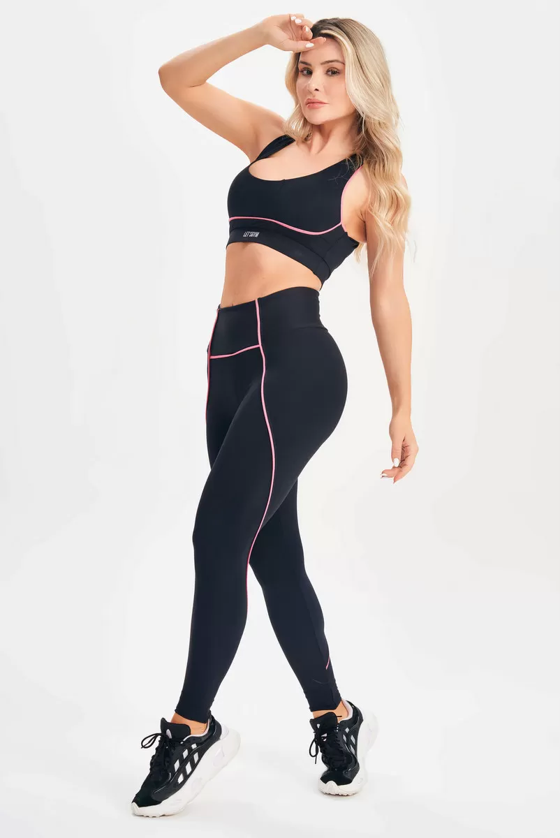Lets Gym - Black Elastic Top - 2587PT Lets Gym - Black Elastic Top - 2587PT