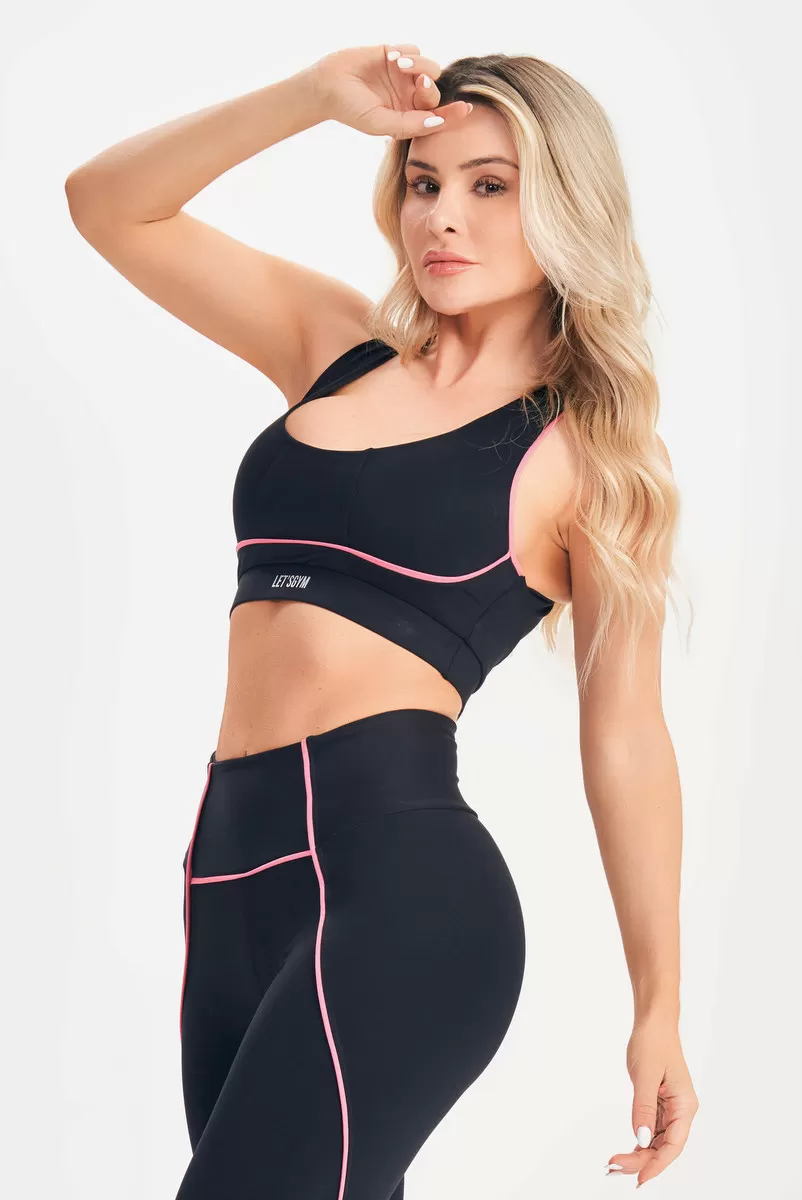 Lets Gym - Black Elastic Top - 2587PT Lets Gym - Black Elastic Top - 2587PT