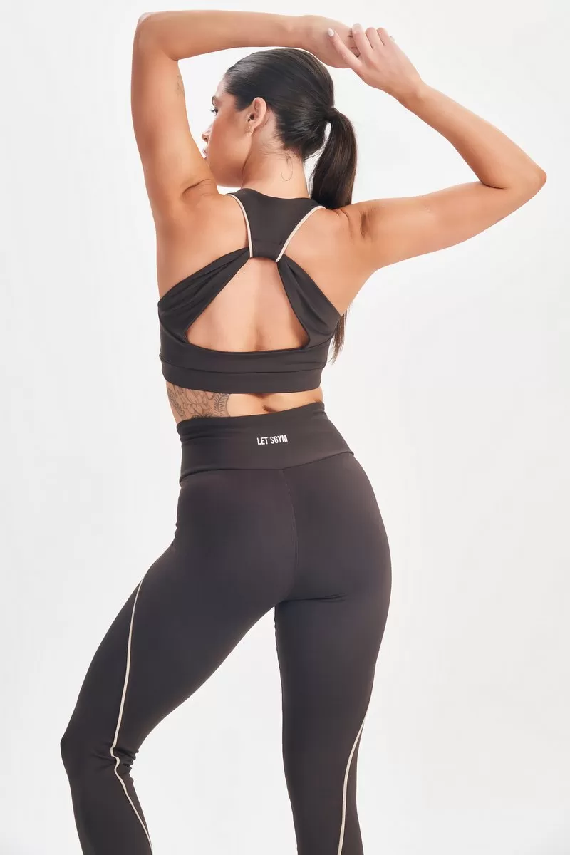 Lets Gym - Elastic Coffee Leggings - 2588CF Lets Gym - Elastic Coffee Leggings - 2588CF
