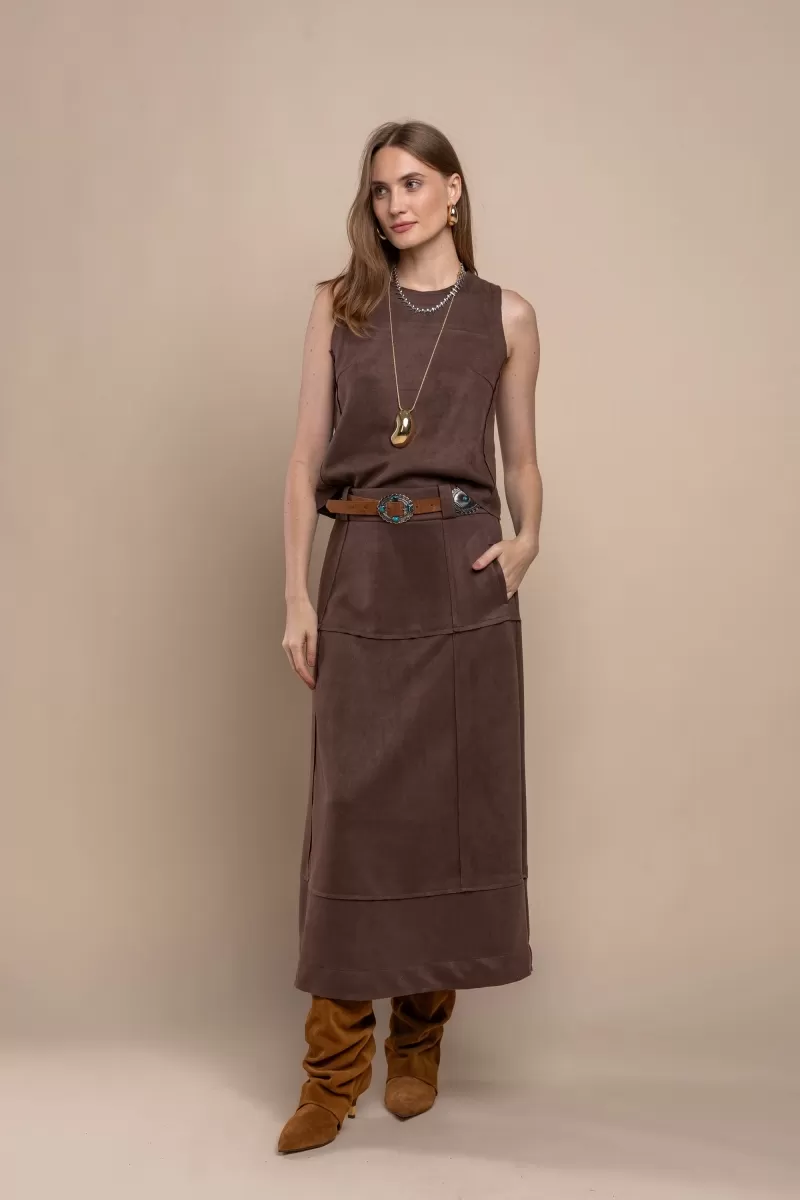 Hidrogênio - CHOCOLATE SUEDE THREAD TANK TOP - 20296032 Hidrogênio - CHOCOLATE SUEDE THREAD TANK TOP - 20296032