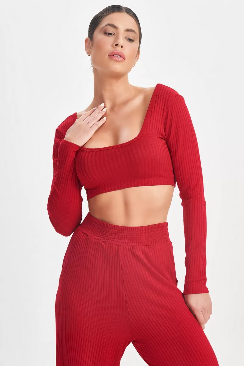 Lets Gym - Cropped Sweetie Marsala - 2360MS Lets Gym - Cropped Sweetie Marsala - 2360MS