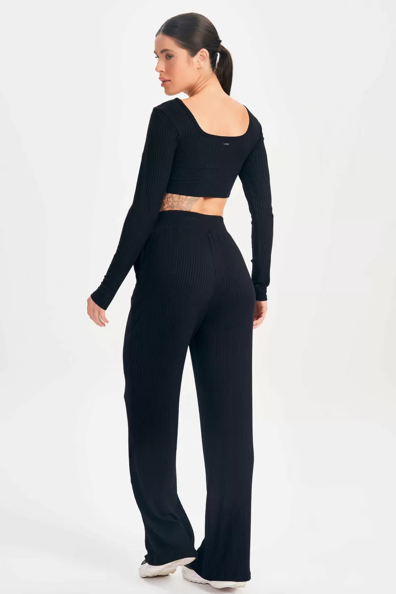 Lets Gym - Black Sweetie Crop Top - 2630PT Lets Gym - Black Sweetie Crop Top - 2630PT