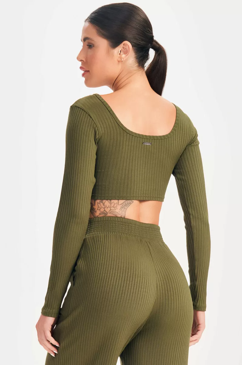 Lets Gym - Green Sweetie Crop Top - 2630VD Lets Gym - Green Sweetie Crop Top - 2630VD