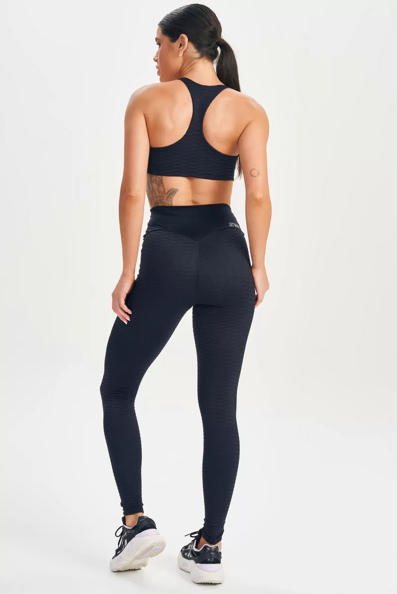 Lets Gym - Black Texture Top - 2637PT