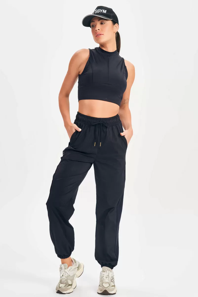 Lets Gym - Black Jogger Up Pants - 2648PT