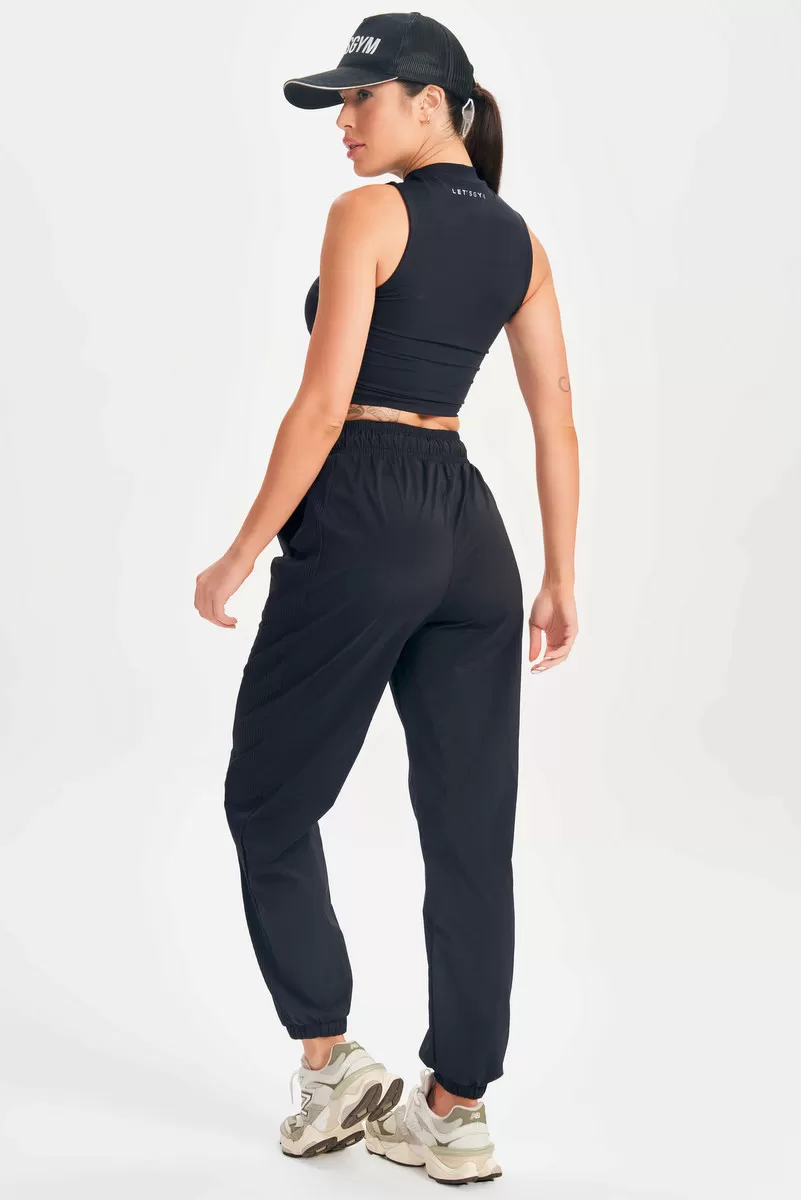 Lets Gym - Black Jogger Up Pants - 2648PT